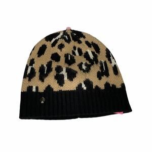 Kate Spade Leopard Print Beanie Winter Hat